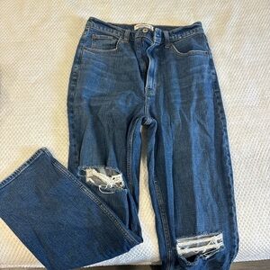 Distressed Blue Jeans